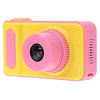 Детский цифровой фотоаппарат Smart Kids Camera V7 (желто-розовый) Techo