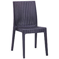 Садовое кресло стул AMF Selen пластик под ротанг эспрессо (515343) Б6168--16