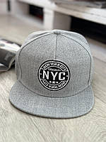 Кепка снепбек (Snapback) Нью-Йорк NYC Серый 56-61р (9065)