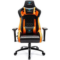 Кресло геймерское компьютерное игровое Aula F1031 Gaming Chair Black/Orange (6948391286211) Б5586--16