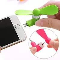 Портативный USB мини вентилятор для айфона iPhone - зеленый Techo