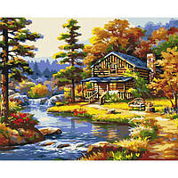 Картина по номерам Дом у озера BS51963 Techo