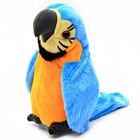Интерактивная игрушка Говорящий Попугай - повторюха Голубой Techo