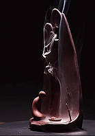 Підставка 2 в 1 рідкий дим та аромапалочки з ченцем +20 конусів