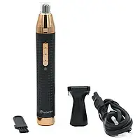 Тример Pro Gemei універсальний акумуляторний 2в1 для носа та вух Золотисто-чорний (GM-3120)