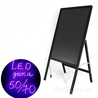 Доска для рисования Fluorescent Board With Stand 50*70 на стойке c фломастером и салфеткой Techo