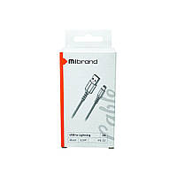 Кабель Mibrand MI-32 Nylon Charging Line USB for Lightning 2A 0.5m Black Techno
