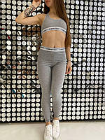 Женский набор Calvin Klein 2 в 1 (топ и лосины) Женский костюм для фитнеса Костюм для спортзала женский