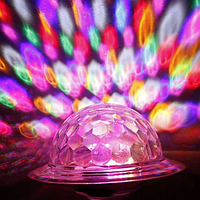 Диско шар в патрон LED UFO Bluetooth Crystal Magic Ball E27 0926 с пультом Techo