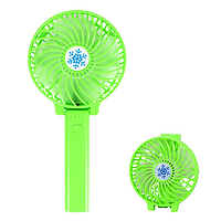 Ручной вентилятор на подставке fan 2 (складная ручка) - зеленый Techo