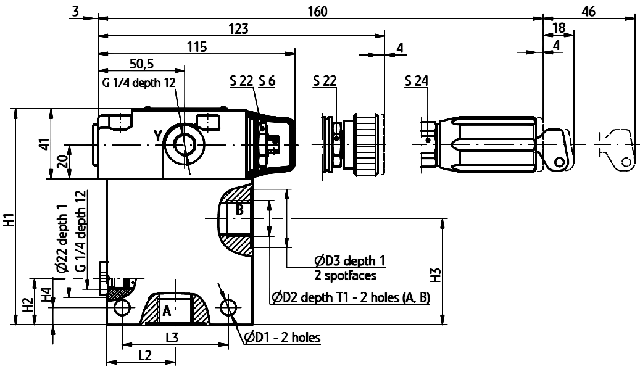 розміри клапана DR30G розміри клапана DR30G