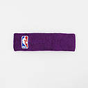 Фіолетова пов'язка на голову НБА NBA баскетбольна фіолетовий, фото 2