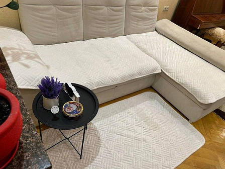 Набір покривал на кутовий диван Дивандек Молочний, фото 1