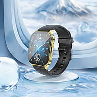 Умные часы Smart Watch HOCO Y19 AMOLED Смарт часы со звонками через bluetooth Bright Gold GCC