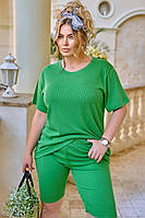Спортивный костюм женский зеленого цвета 179082L