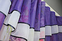 Легкая кухонная занавеска деликатные Шифоновые шторы комплекты органза Красивые занавес ки для кухни фиолет