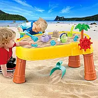 Столик песочница Beach Toys (водяная мельница, набор для песка) HG 1126
