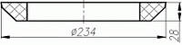 Кольцо сливного прибора цистерн 40811-Н (1001-13, 1443.01.102; 328 РТМ32ЦВ206-87)