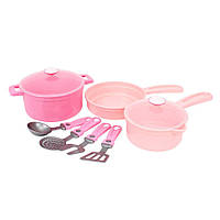 Детская игрушка "Набор посуды розовый" ТехноК 0075TXK 9 предметов, World-of-Toys