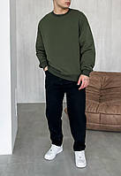 Свитшот стаф мужской свитер хаки Staff s khaki oversize Advert Світшот стаф чоловічий светр хакі Staff s khaki