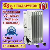 Масляный радиатор обогреватель Volteno VO0272, Напольный экономичный для дома и офиса, термостат, 7-ребер Nom1