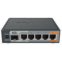 Маршрутизатор Mikrotik hEX S RB760IGS with Dual Core 880MHz MHz CPU, 256MB RAM, 5 Gigabit LAN ports, (RB760iGS)