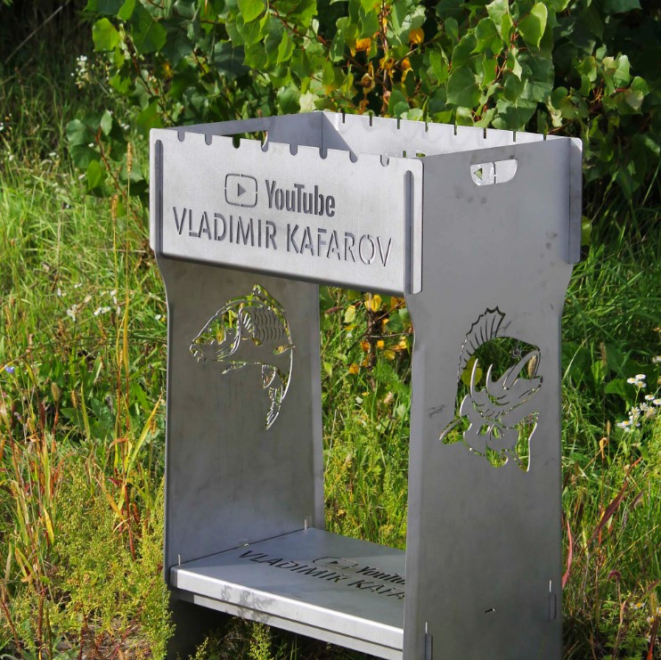 Мангал розбірний високий із неіржавкої сталі на 8 шампурів, фото 1