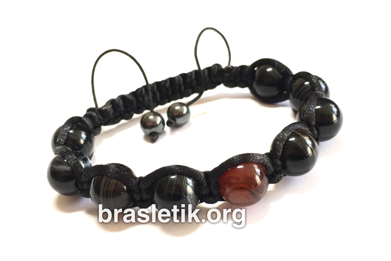 Браслет Shamballa Агат і Сардонікс