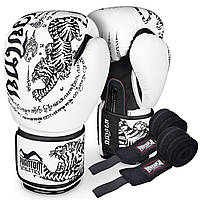 Боксерские перчатки Phantom Muay Thai White 16 унций (капа в подарок) перчатки для бокса