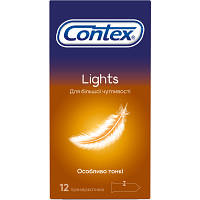 Презервативи Contex Lights особливо тонкі латексні із силіконовим мастилом 12 шт (5060040302088)