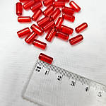 Намистини-трубочка з пресованого кришталю Червоні 4*10 мм(10 шт), фото 3
