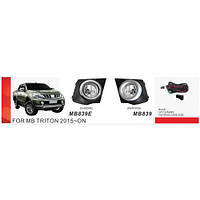 Фары доп.модель Mitsubishi Triton/L200 2015-18/MB-839E/H16-12V19W/эл.проводка (MB-839E)