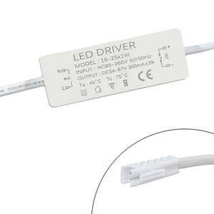 Блок живлення LED драйвер трансформатор 18-25x1Вт 0.3 А, AC85-265В DC54-87В, 2pin