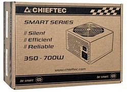 Chieftec Блок живлення Smart (650W), >85%, 120мм, 1xMB 24pin(20+4), 1xCPU 8pin(4+4), 2xMolex, 6xSATA, 2xPCIe (GPS-650A8)