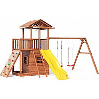 Детская игровая площадка-домик SportBaby SportHouse-19 с горкой 3 метра, Toyman