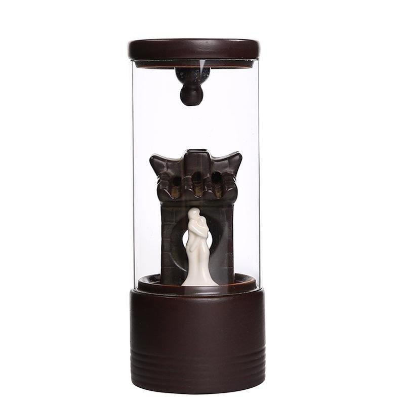 Підставка для пахощів Рідкий дим "Закохана пара" + 20 аромоконусів пахощів, фото 1