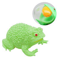 Игрушка-антистресс "Жабка с яйцом", зеленый