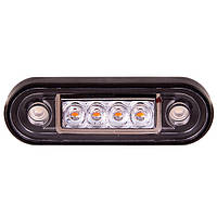 Повторитель габарита (палец двойной) 4 LED 12/24V желтый 85*10*25мм (TH-0011-yellow)