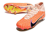 Бутсы Nike Air Zoom Mercurial Superfly IX FG Оранжевые Найк суперфлай Футбольная обувь с шипами оранжевые
