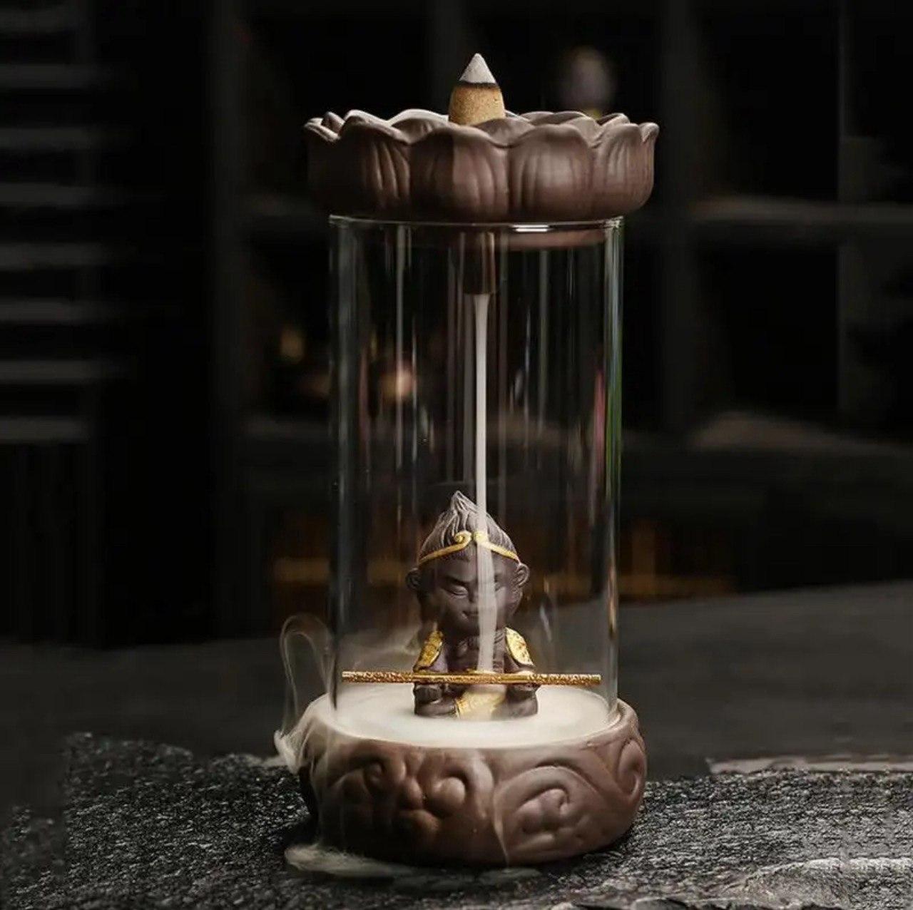 Підставка для пахощів Рідкий дим "Король Мавп" + 20 аромоконусів пахощів