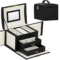 Ящик для украшений (футляр для бижутерии) Springos 17.5 x 13.5 x 12 см HA1083 TRN