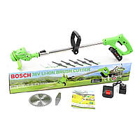 Аккумуляторный триммер кусторез для травы Bosch EASY GRASSY CUT 500 (36 V, 5 AH, 12000 об/мин), Триммер
