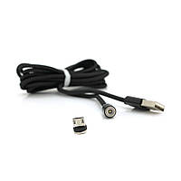 Магнитный кабель PiPo USB 2.0/Micro, 2m, 2А, тканевая оплетка, бронированный, съемник, Black, BOX l