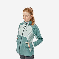 Куртка жіноча MH500 для гірського туризму водонепроникна зелена - L