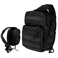 Тактический рюкзак однолямочный Черный One Strap 10 л, Рюкзак походный, Прочный рюкзак BLIM
