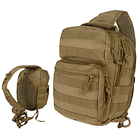 Тактический рюкзак однолямочный Койот One Strap 10 л, Рюкзак походный, Прочный рюкзак BLIM