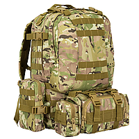 Тактичний рюкзак з підсумками Defense Мультикам 50л, міцний рюкзак, штурмовий рюкзак KASPI