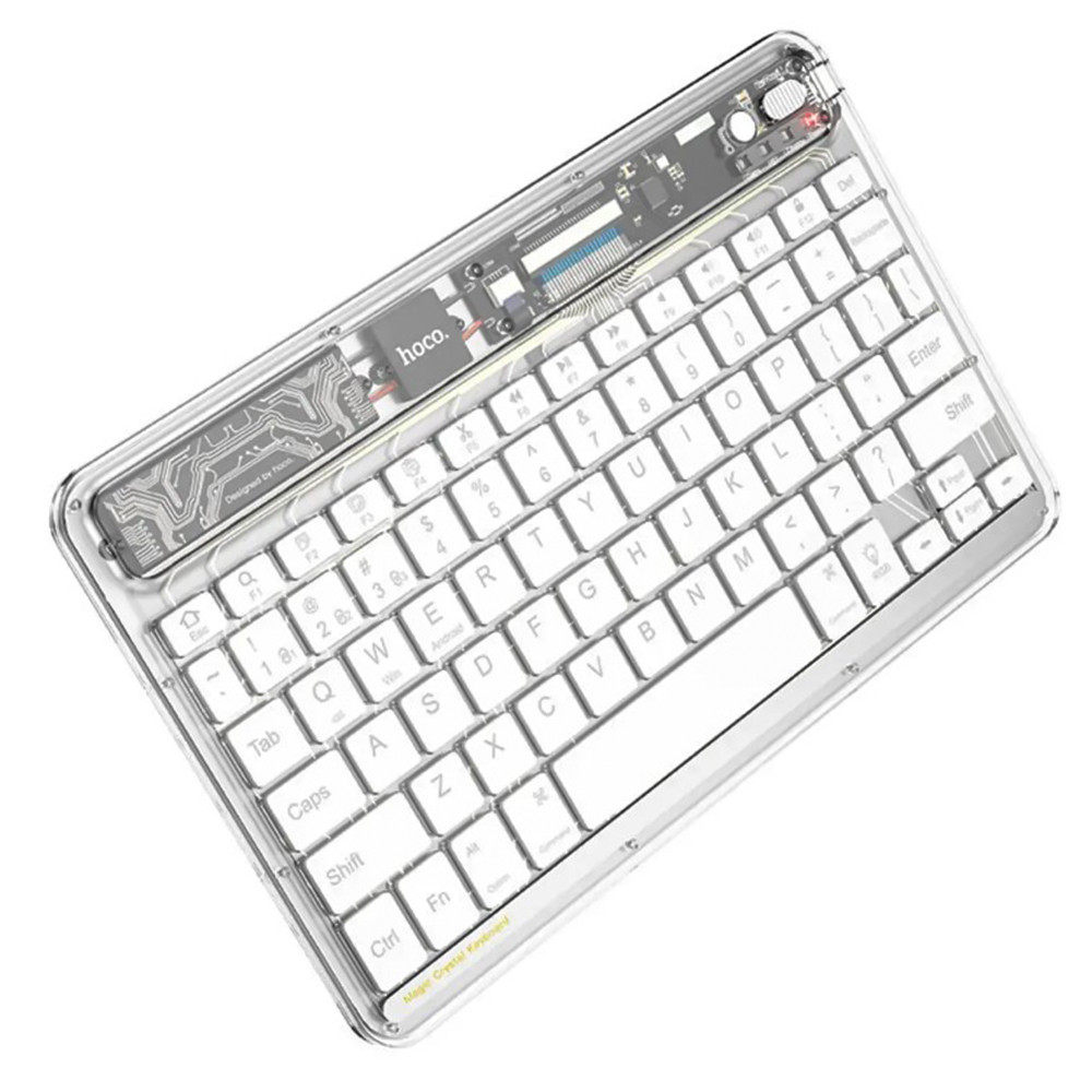 Безпровідна Bluetooth клавіатура Hoco S55 для смартфонів, планшетів та інших пристроїв 500mAh, White
