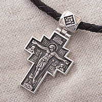 Серебряный православный крест с чернением 132488 Оникс PM, код: 7512159