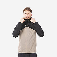 Куртка чоловіча MH150 для гірського туризму водонепроникна чорна/бежева - 3XL